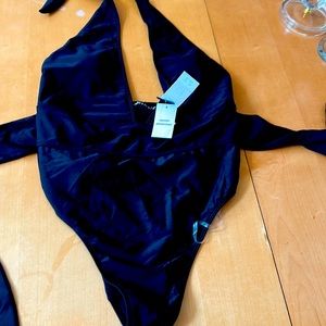 Abercrombie and Fitch size M black one piece bathing suit